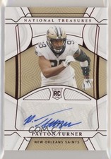 2021 Panini National Treasures Jersey Number Red 60/98 Payton Turner Auto s3g