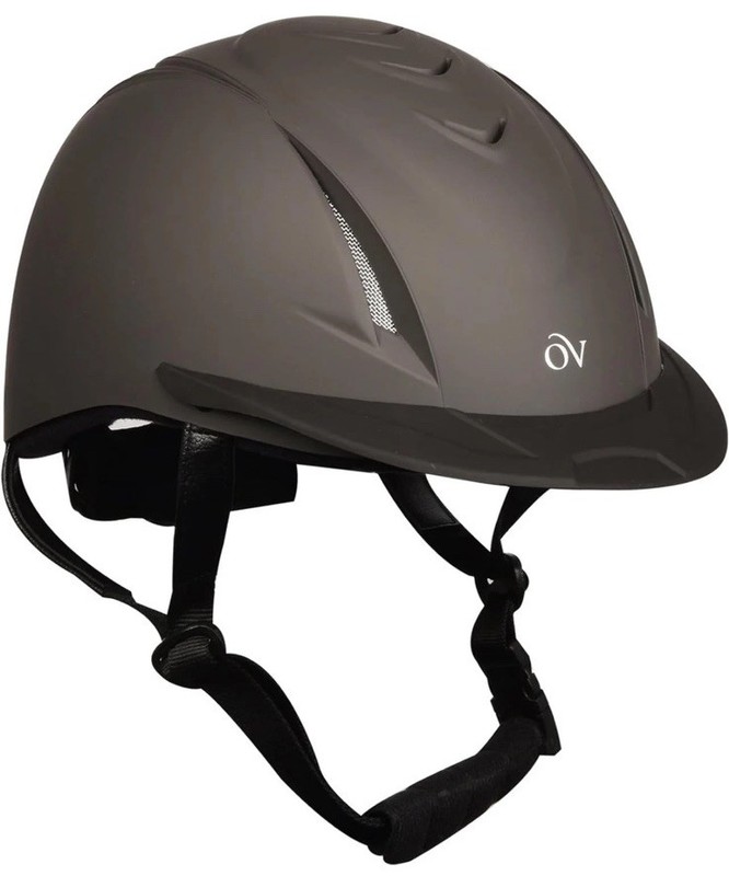 Ovation OV Deluxe Schooler Riding Helmet Equestrian Gray M/L ASTM F1163–23