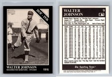1991 Conlon Collection TSN #9 Walter Johnson : "HALL OF FAME