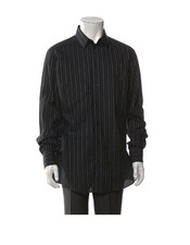 Dolce and Gabbana vintage 2000’s dress shirt, size 16.5/42, black with stripes