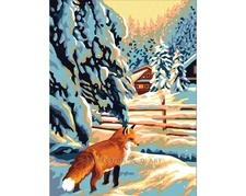 "Fox" Printed Needlepoint Tapestry  Canvas 10515