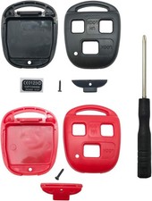Replacement Keyless Entry Remote Key Fob Case Shell for Lexus Color: Black Red