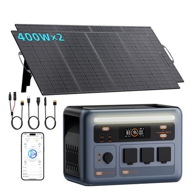 OSCAL PM 1800 Portable Power Station LiFePO4 Power Station 1024Wh with 2*400W PV