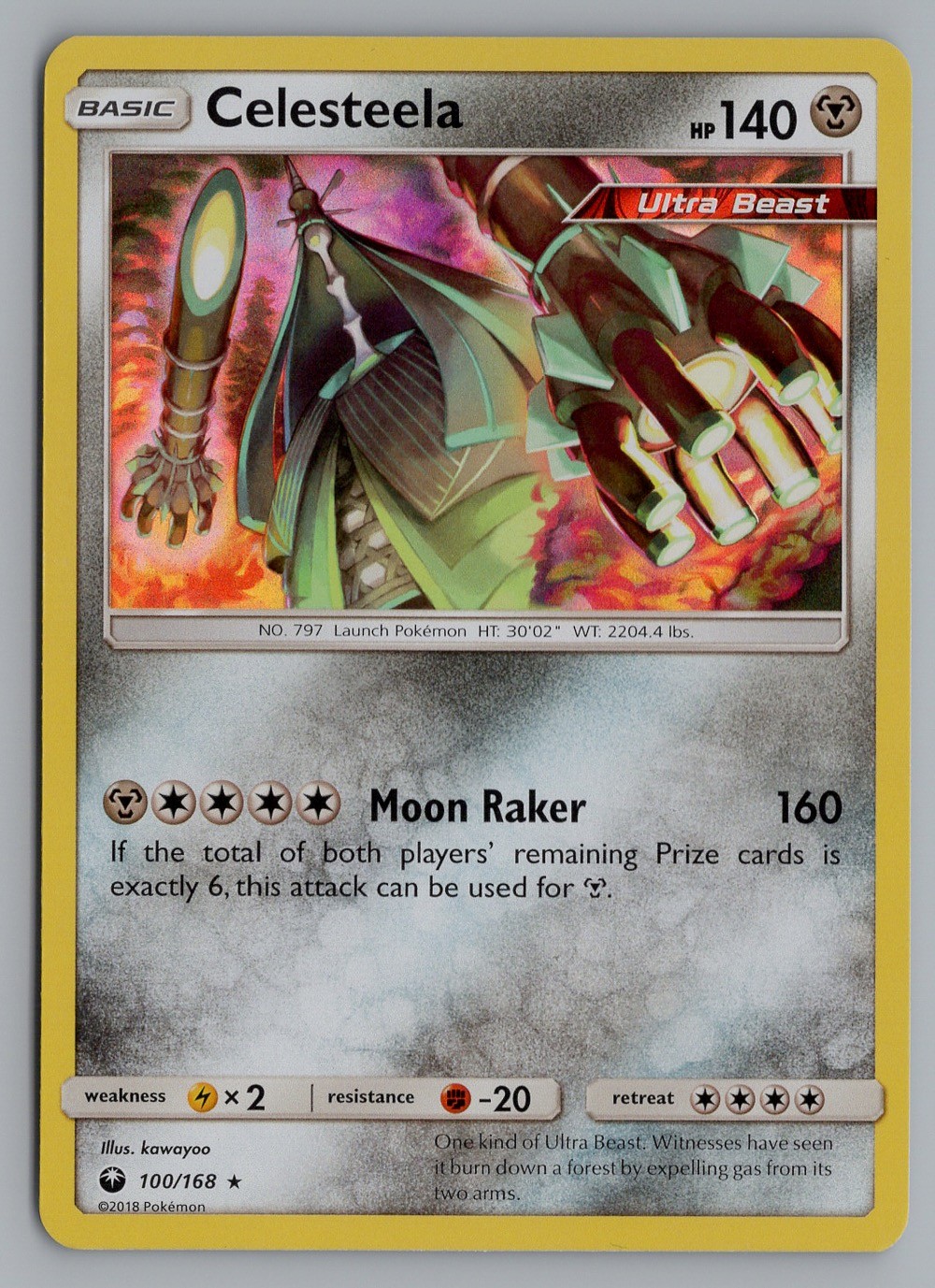 Celesteela 100/168 Holo SM - Celestial Storm Pokemon Card TCG