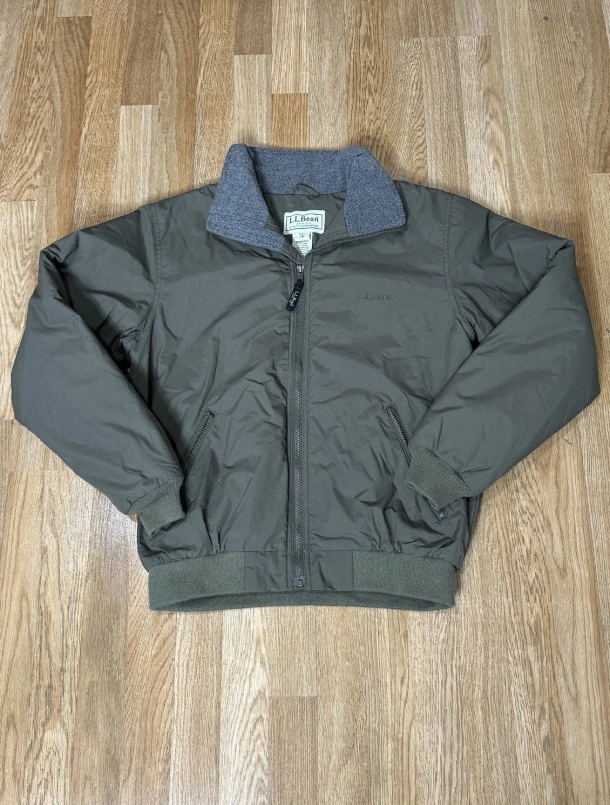 Lot Of 3 LL bean Jacket Men Small Bomber Green/Blue/Navy Blue Full Zip Fleece .! - product detail image 1