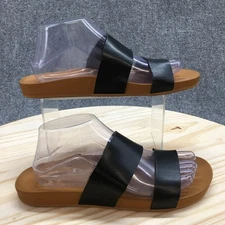 Reef Sandals Womens 9 Cushion Vista Slide Black Slip On Casual Comfort Flats NEW