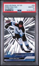 2024 Upper Deck Pwhl 1st Edition EMMA MALTAIS OUTBURST YOUNG GUNS PSA 10