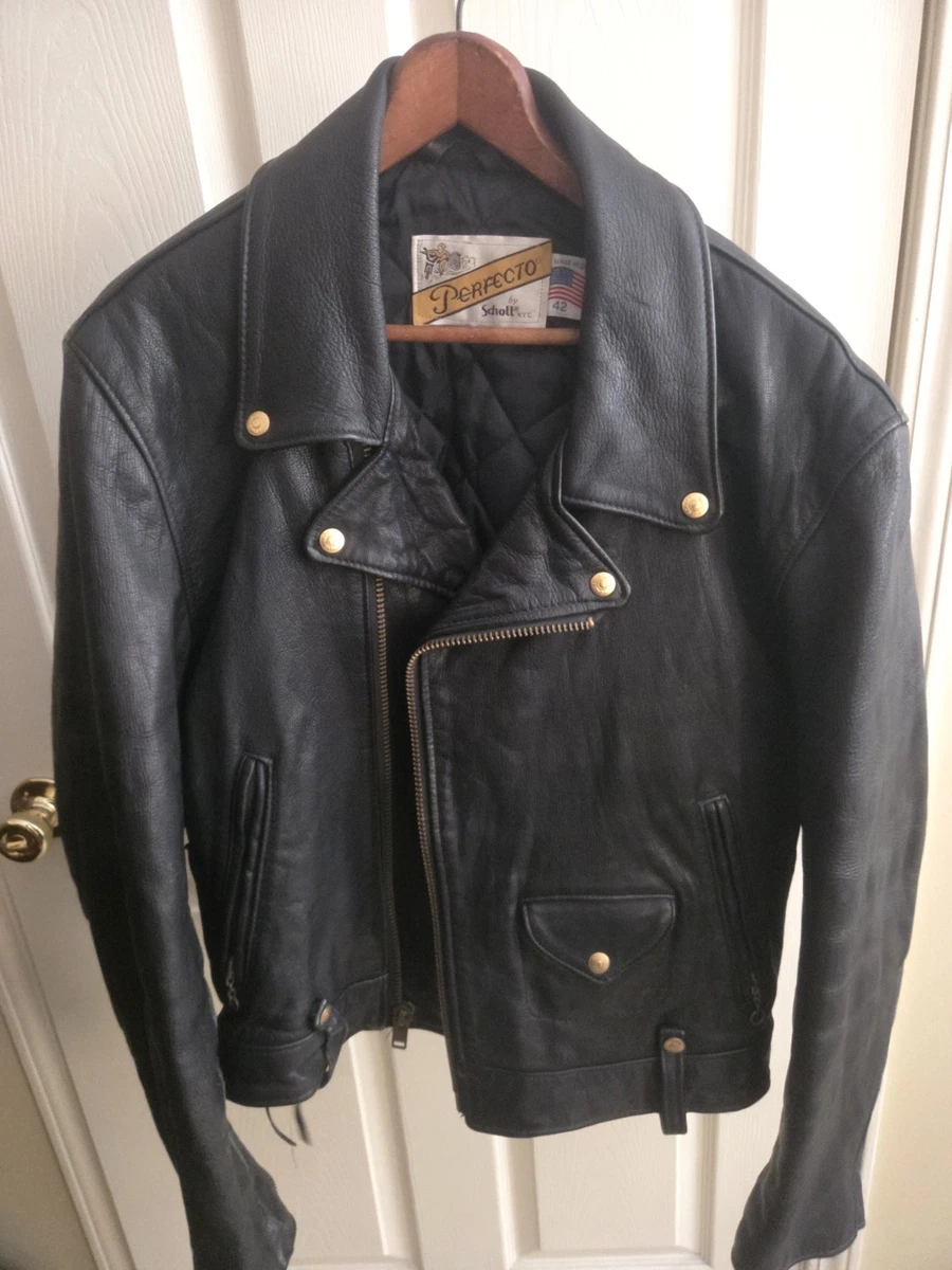 SCHOTT Black Leather Outer Shell Coats, Jackets & Vests for Men