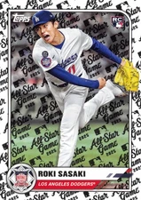 Roki Sasaki Los Angeles Dodgers 2025 Topps ASG White Chrome Card #70