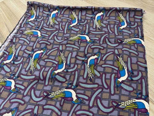MEMPHIS Milano Vintage 100% Silk Scarf Birds Designer Print Rare Auth Italy - Picture 8 of 14