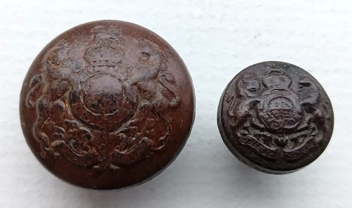 WW1  Leather Military Buttons As Used By RFC Royal Flying Corps