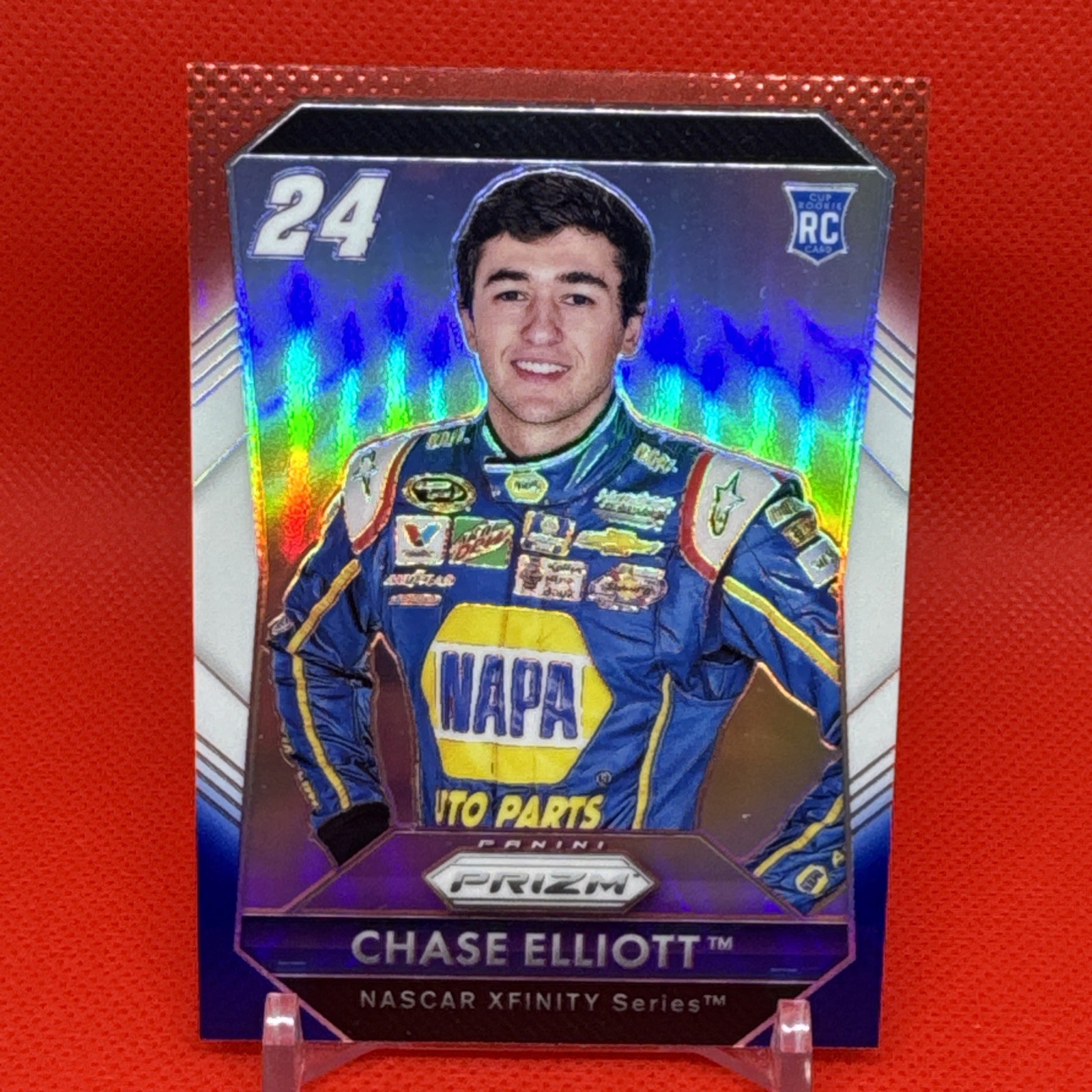2016 Panini Prizm NASCAR - Chase Elliott #24 Red White & Blue Prizm (RC)