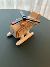 Vintage Wooden Harold Helicopter Toy, Natural/Wood White, Used