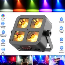 Battery Powered Par Light 80W RGBWA UV APP Control 5200mAh Wedding Stage DMX512