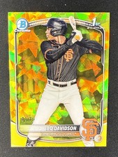 2025 Bowman Chrome Sapphire Edition Prospects Bo Davidson #BCP-206 Yellow #01/75