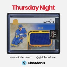 2023 UPPER DECK THE CUP #RGMS-V2 MATT SAVOIE ROOKIE RINK GALLERY JERSEY MEM /49