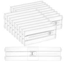 Vtopmart 18 Pack Drawer Dividers for Clothes, 4" H,10.2-16.5" L, Clear