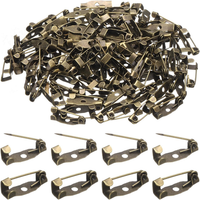 120 Stk. Sicherheitsnadel 15Mm Bronze Broschenverschluss Pins RüCkenverschluss V