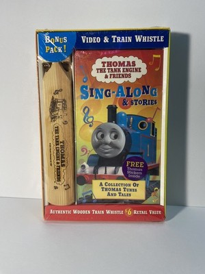 Thomas And Friends Sing-Along Stories Video & Train Whistle Bonus Pack VHS, RARE