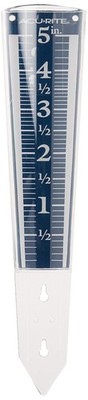AcuRite 5'' Capacity Easy-to-Read Magnifying Rain Gauge, Acrylic (00850A3)