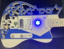 STAR Of DAVID Telecaster Electric Guitar 3D Printed In Israelie Flag