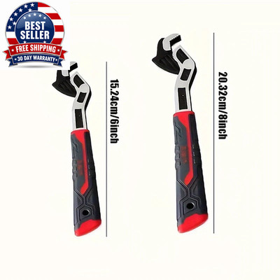 Industrial Grade Adjustable Multifunctional Self-Locking Pipe Wrench Tool, Unive