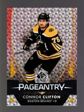 2023-24 SP AUTHENTIC PAGEANTRY RED P47 CONNOR CLIFTON BOSTON BRUINS