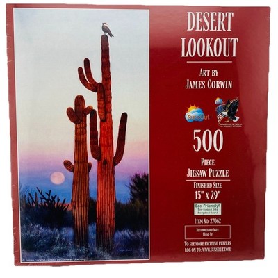 SUNSOUT INC Desert Lookout 500 pc Jigsaw Puzzle by Artist James Corwin 15''x29''