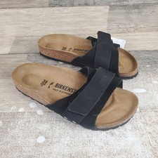 Birkenstock Oita Black Sandals Womens Sz 5 Narrow Slip On Open Toe Slides