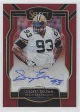 2018 Panini Select Signatures Maroon Prizm 70/75 Gilbert Brown #SP-GB Auto 0q0