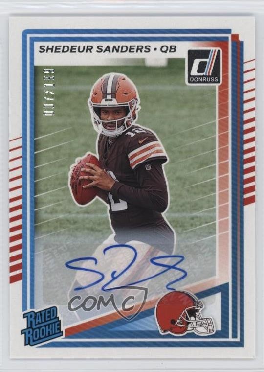 2025 Panini Donruss Rated Rookie Auto 7/199 Shedeur Sanders #306 RC