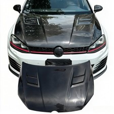 REAL CARBON Hood Bonnet Engine Lid Cover For VW Golf 7 VII MK7 /R/GTI 2014-2017