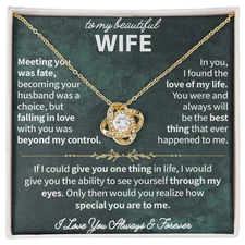 Birthday Gift for Wife - Love Knot Necklace for Wife - Anniversary Gift for Wife