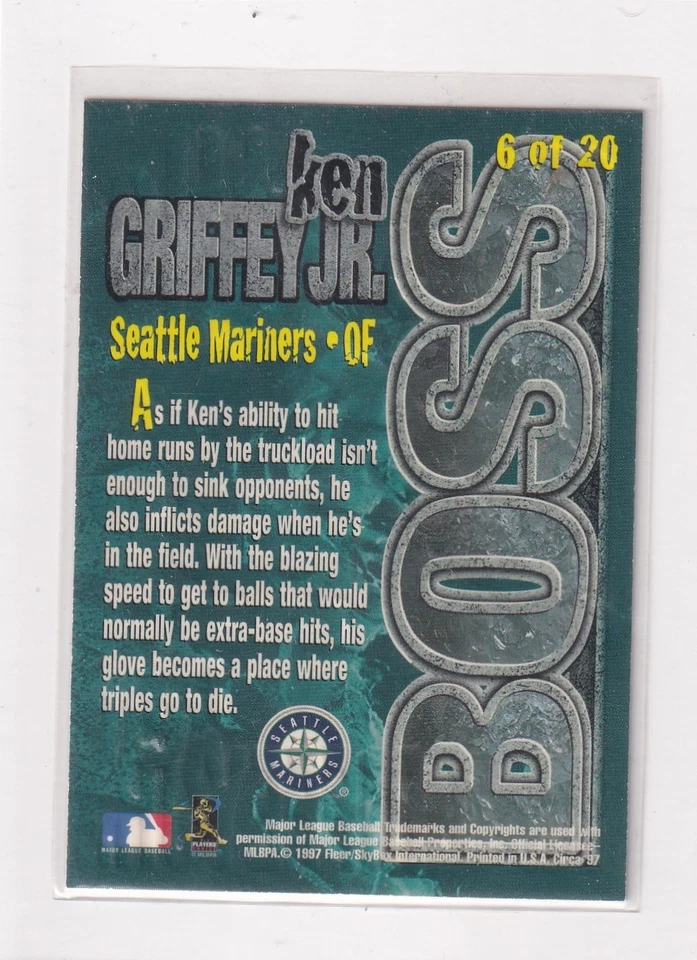 1997 Circa Super Boss # 6 Ken Griffey Jr. Nice Card - Image 2 of 2