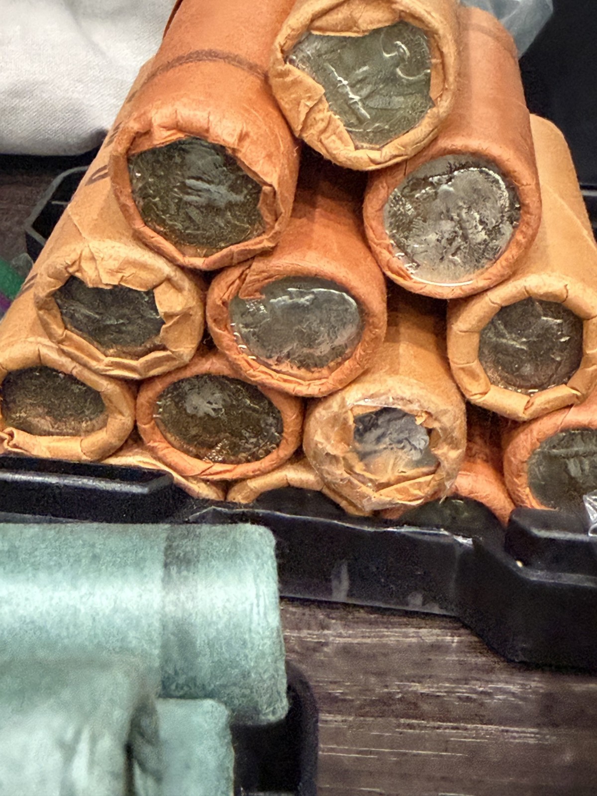 1950-1964  OBW Roll of 40 Washington Quarters From Estate CHO-GEM Unc 90% Silver