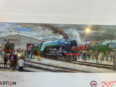 Ltd Ed Timothy O'Brien Flying Scotsman Print Alstom Train Railwayana RARE 1/500