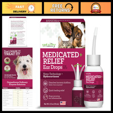 Medicated Ear Drops for Dogs - Effective Treatment for Ear Infections, 2 fl oz