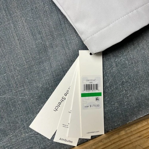 Calvin Klein Men's Jacket Size L White Full Zip Softshell Stretch Coat NWT image 6