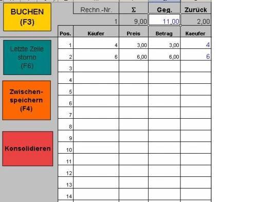 Flohmarktkasse, Kleidermarktkasse - Excel - Pro-Version mit Barcode (mit Konso) - Bild 1 von 1