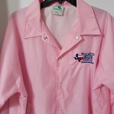 Bowling League Texas State USBC Team Club Pink Jacket XL Windbreaker 