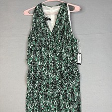 NWT Nine West Jumpsuit Sleeveless Mojito Combo Green Black