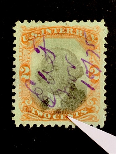 51817 US Stamp Sc#R135 2c UNH Major Center Shift Error Great EFO - Picture 2 of 3