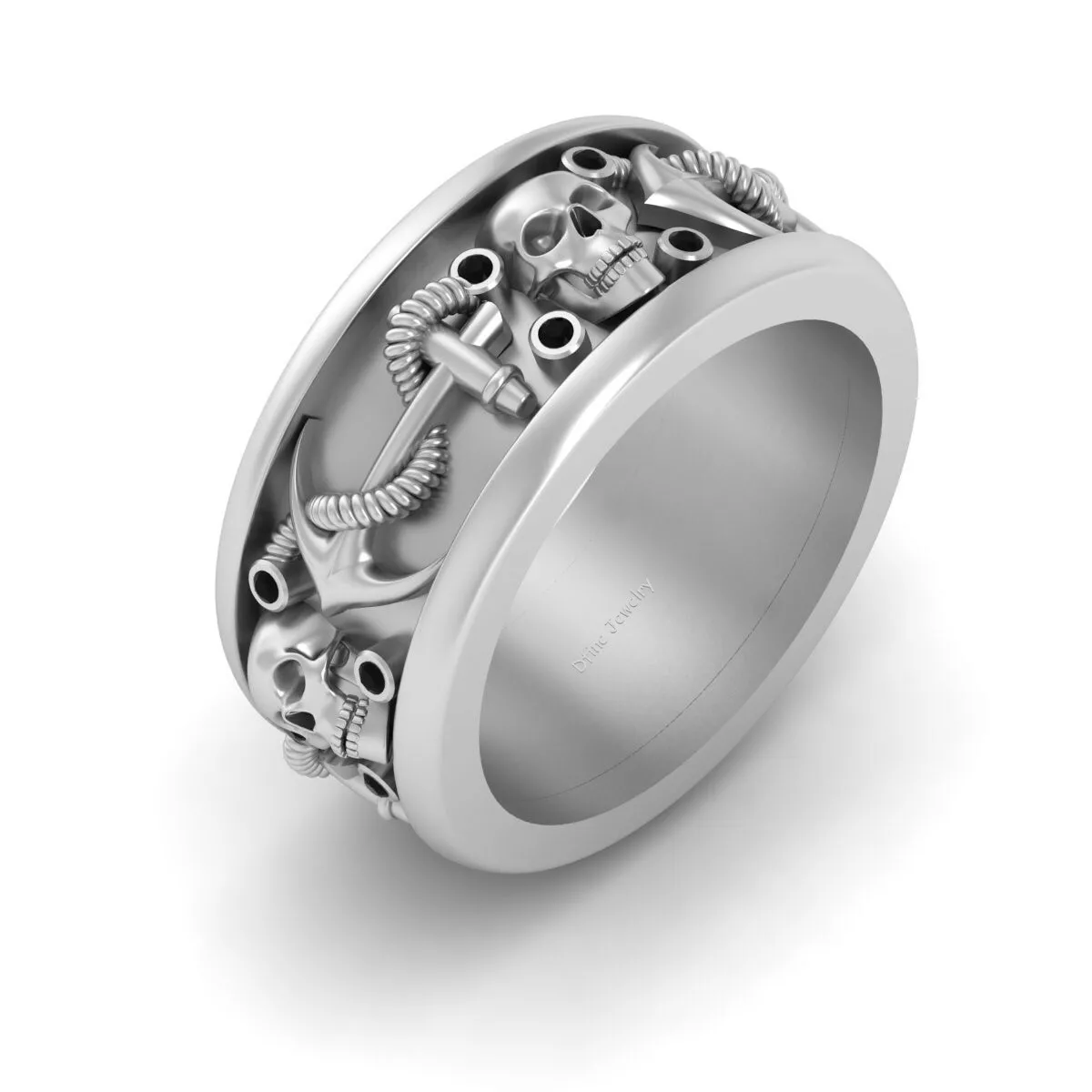 Mens wedding shop bands skull