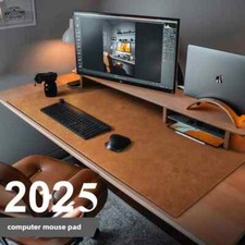 Retro Mousepad Large Mouse Pad Waterproof Non-slip PU Suede Desk Mat Computer