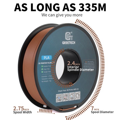 Geeetech 1.75mm Holz PLA Filament 1kg/rolle Holz Textur für FDM 3D Drucker DE - Afbeelding 6 van 15