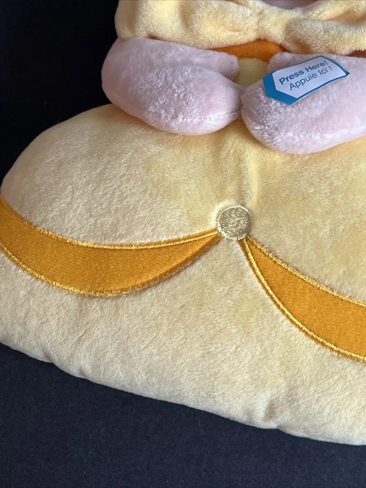 Pelúcia Disney Store Exclusiva Princesa Cuddleez Belle Brilhante 13 Polegadas - NOVO EM FOLHA - Imagem 4 de 4
