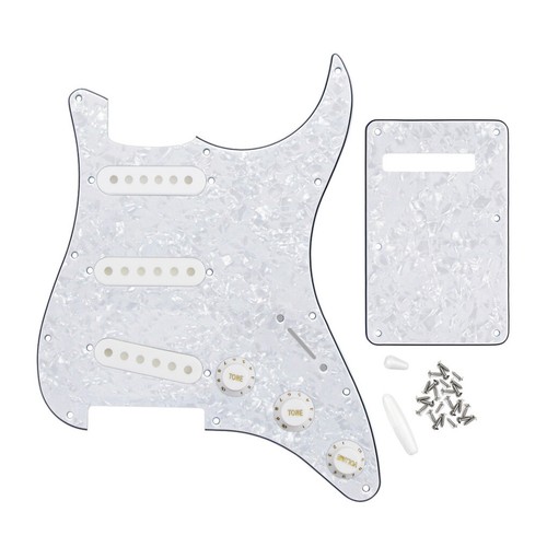 Set Of 11 Hole SSS. Electric Guitar Pickguard Back Plate Pickup