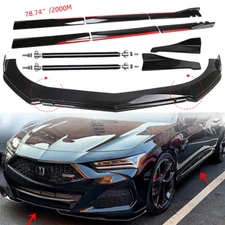 Front Rear Bumper Lip Spoiler Splitter Body Kit Side Skirt For Acura ILX TLX