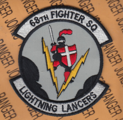 USAF Air Force 68th Fighter Sq FS Lightning Lancers ~3.75
