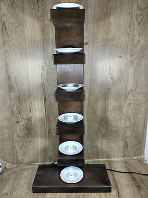 Vintage Hellmann Versand Shop Display Unit - 6 Bulb Unique Wooden Tower Lamp